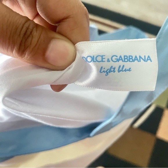 BAG BLUE WHITE  SHOULDER OVERSIZED NYLON BAG NWOT - Picture 8 of 13